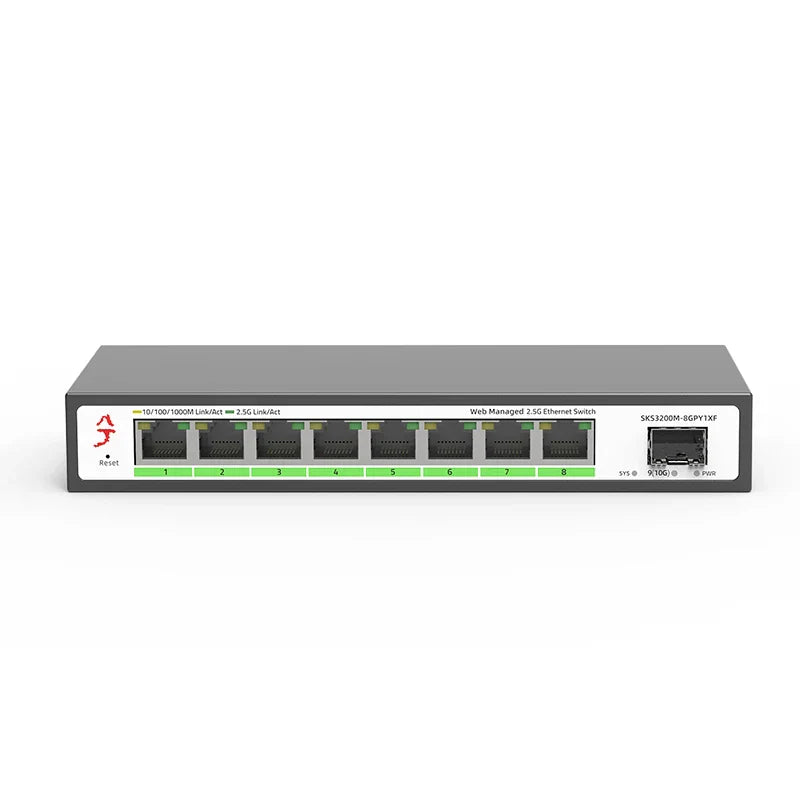 2.5g Switch 100/1000/2500Mbps RJ45 8 Ports 10Gbps SFP+