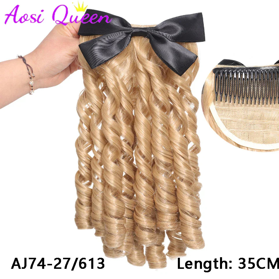 AS Synthetic Retro Ponytail with Comb Europen Princess