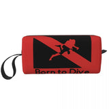 Born To Dive Padi Flag Cosmetic Bag Women
