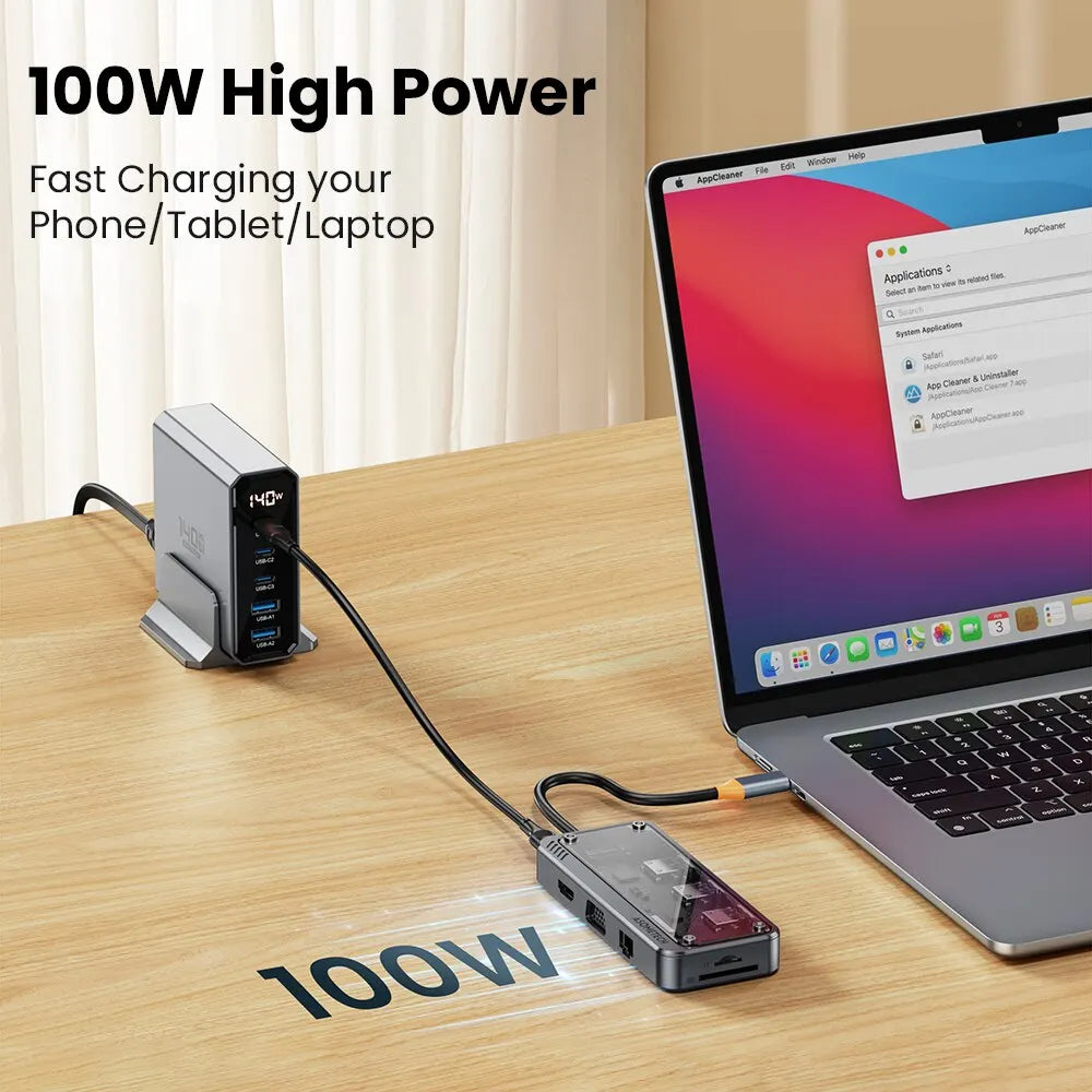 4K 5GB USB C Hub Dock Station Type