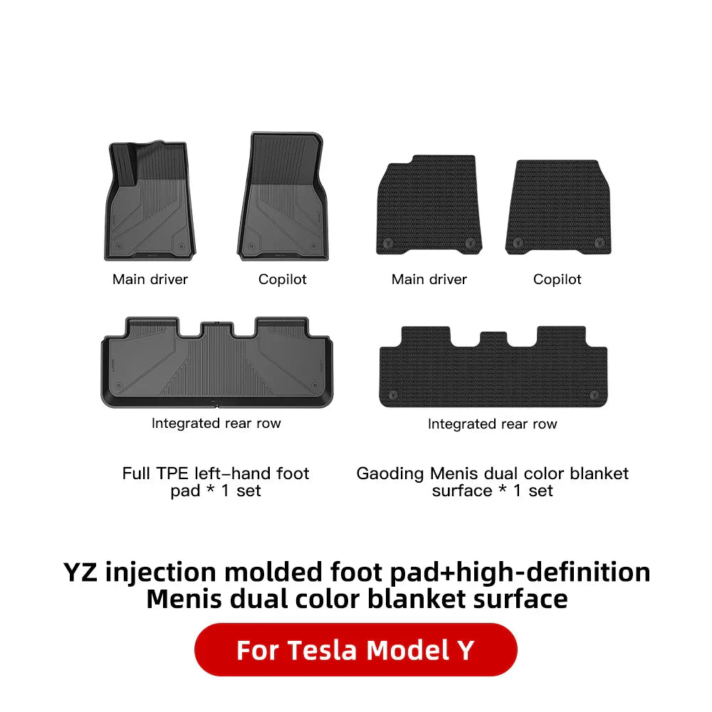 YZ For Tesla Floor Mats Model 3 Y