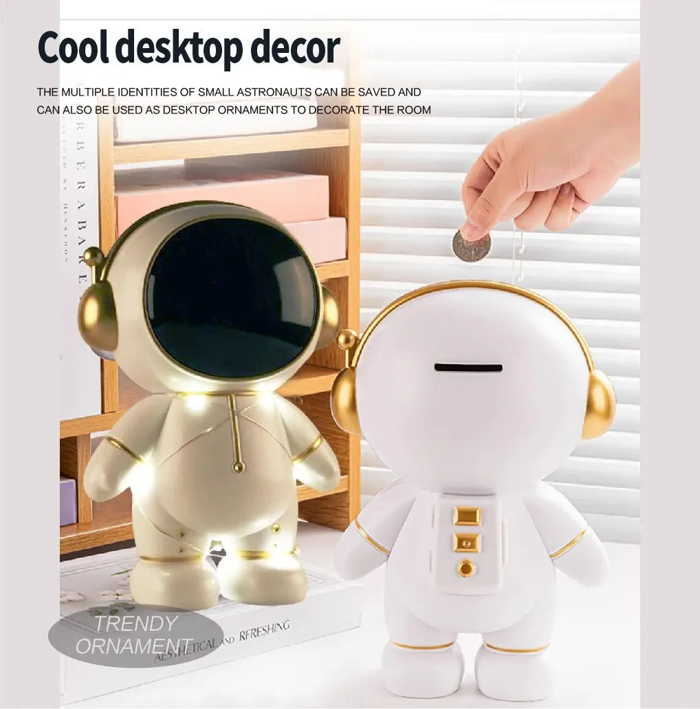 Money Box Astronaut Children Gift Creative DIY Light