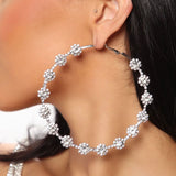 Statement Crystal Hoop Earrings for Women Luxury Jewelry