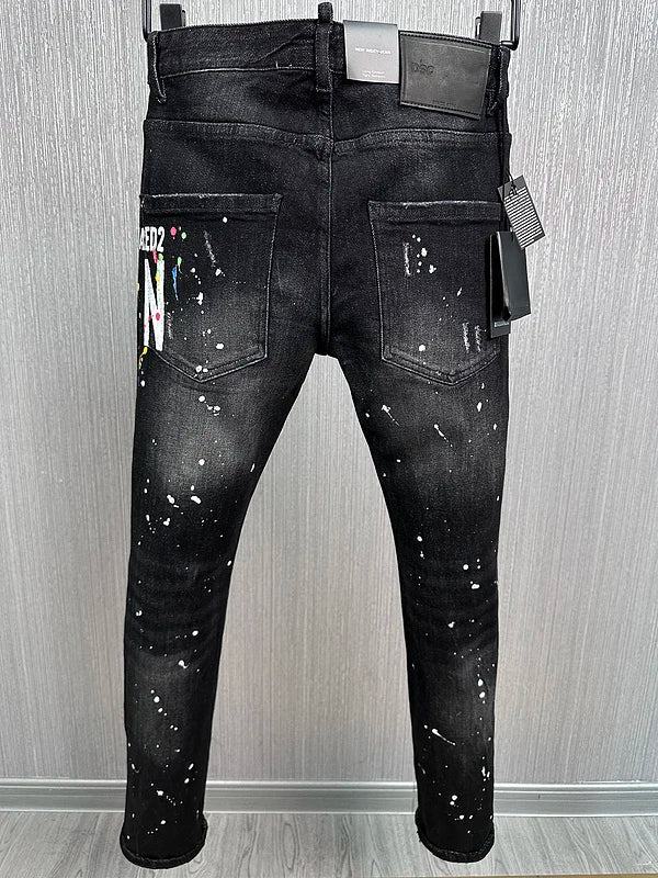2024 Hot Men Jeans Denim Pants Hole Slim