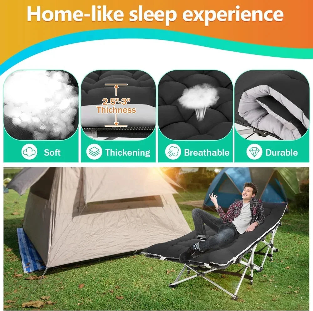 Camping Folding Outdoor Camping Travel Cot and Pad
