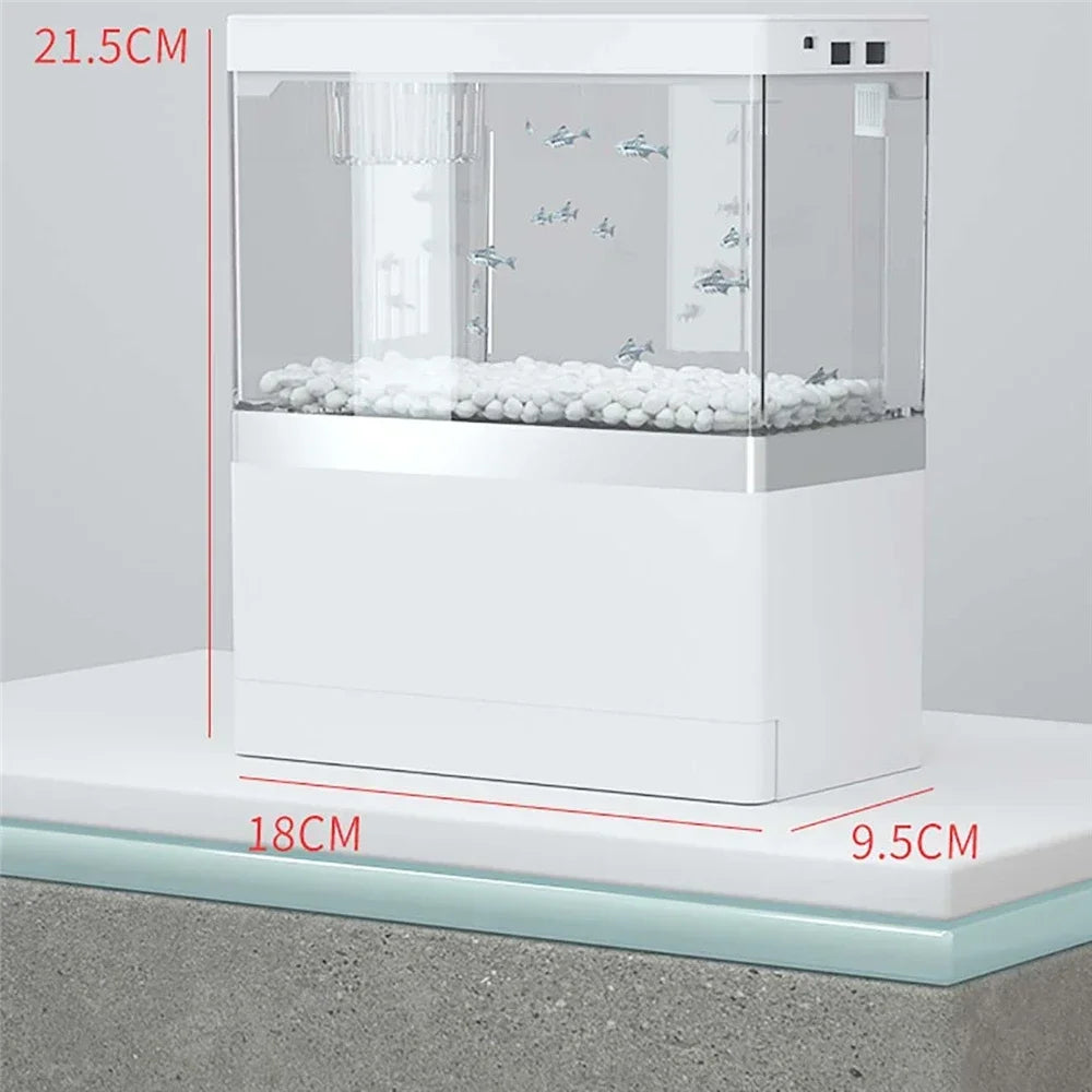 Mini Desktop Fish Tank With Filter System LED