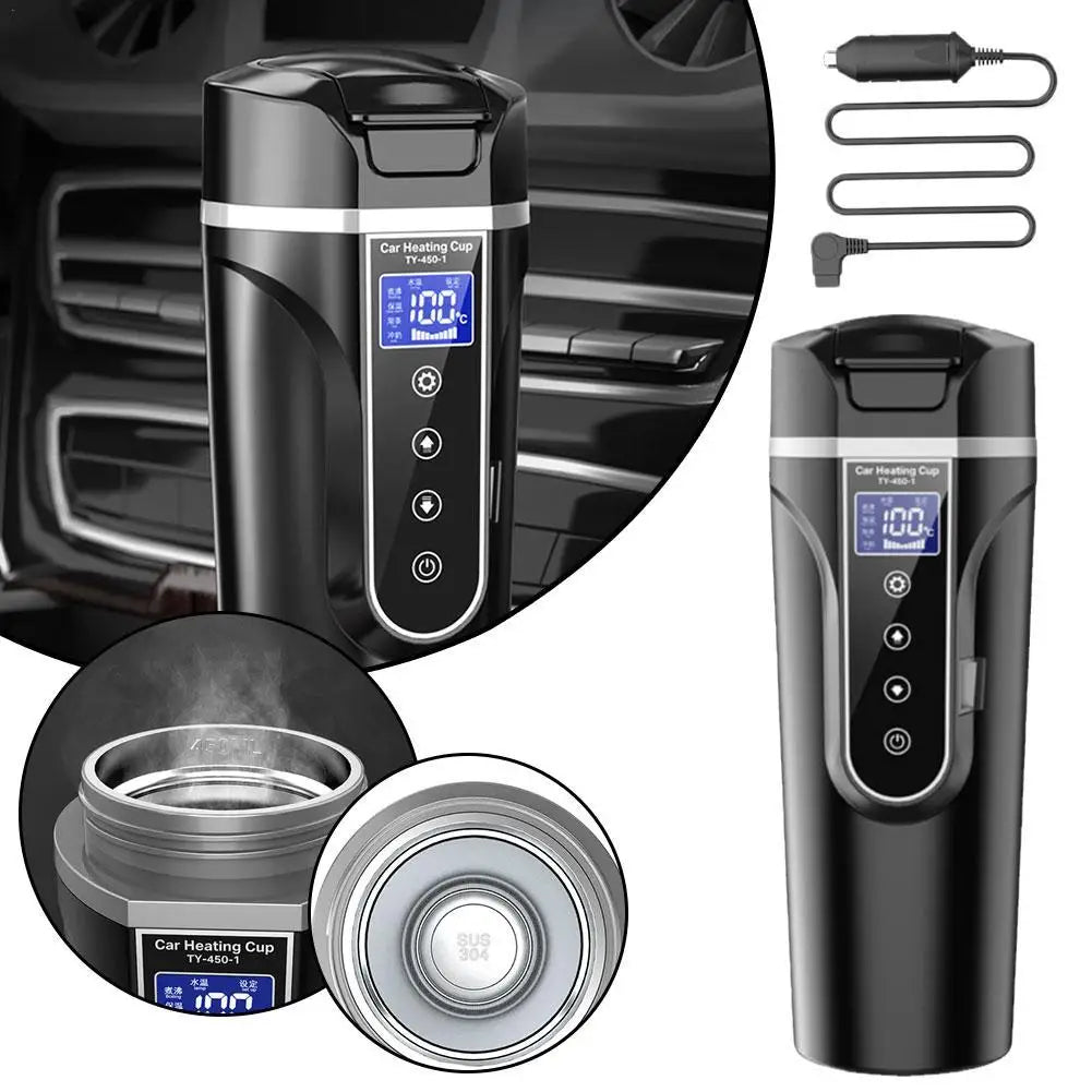 12V24V Digital Car Heating Cup With Temperature Control
