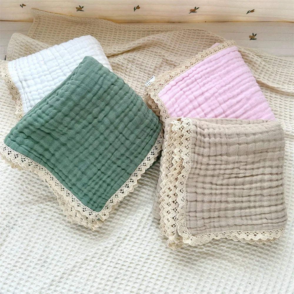 Layer Baby Blanket Newborn Bath Towel Muslin Swaddle