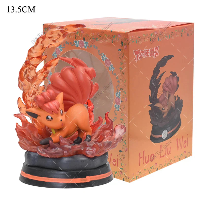 Anime Pokemon Figure Charizard Squirtle Bulbasaur Vulpix Scenes