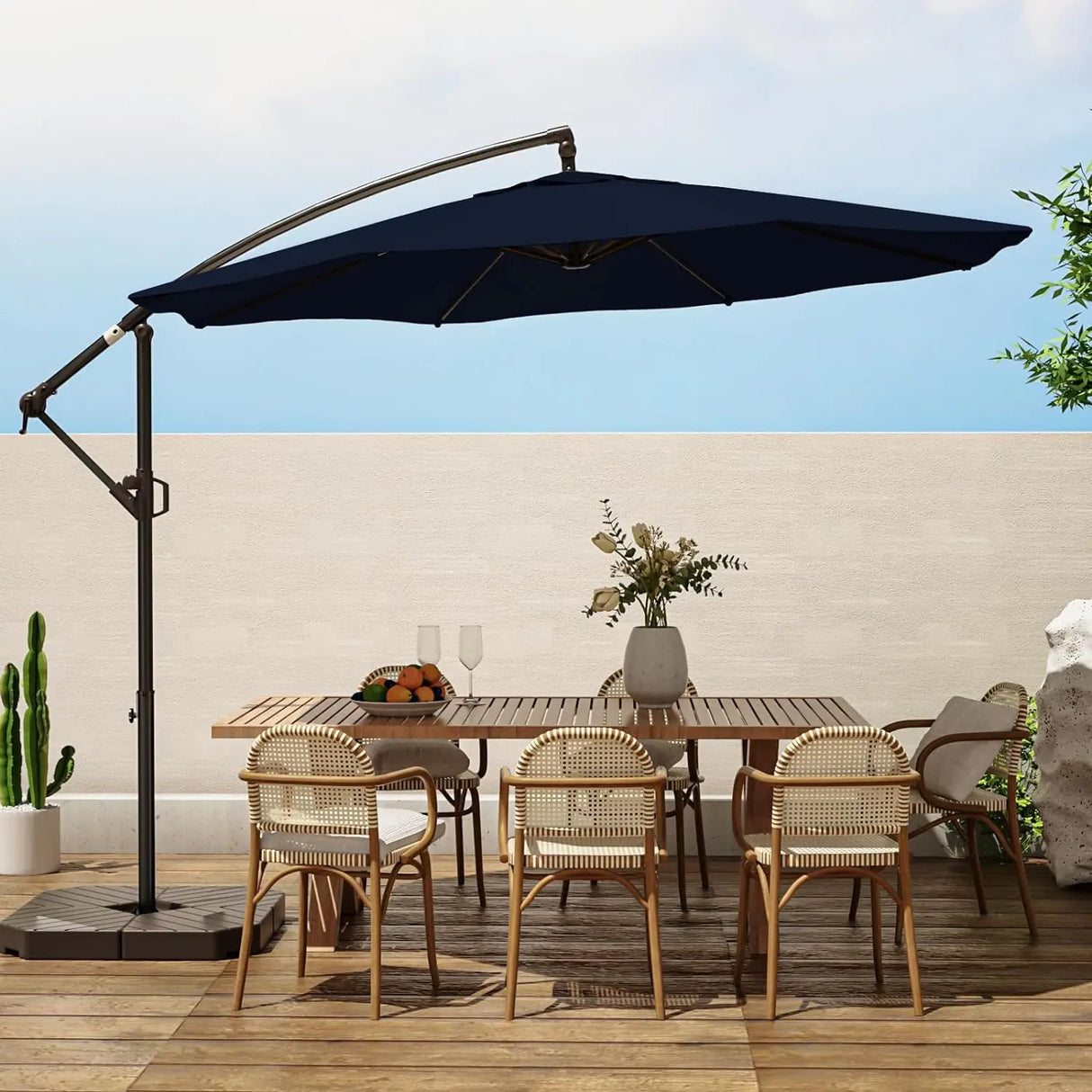 Patio Offset Hanging Umbrella 10 FT Cantilever Outdoor