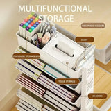 Floor Mounted Movable Bookshelf Table Side Bookcase 5