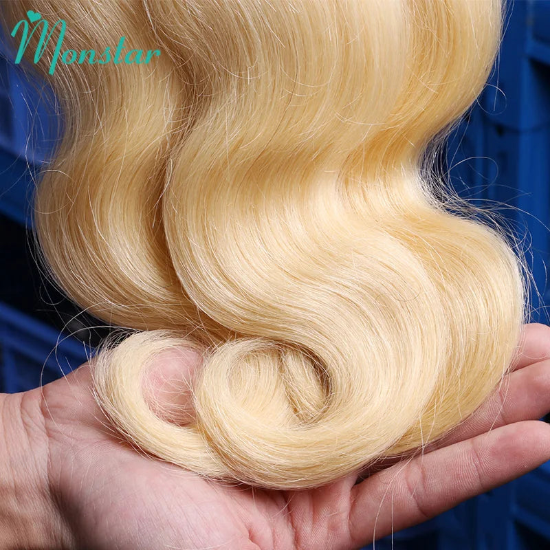 Blonde 613 Colored Body Wave Human Hair Bundles