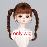 30cm Doll Wig Bangs Ponytail Curly Soft Mohair