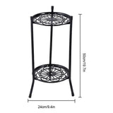 2-Tiered Tall Plant Stand Metal Plant Shelf Supports