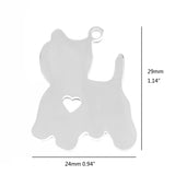 10pcs I Love My Cat Dog Animals Stainless