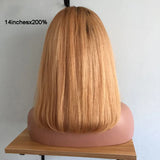 Amethyst Layered Cut Blonde Bob Human Hair Wigs