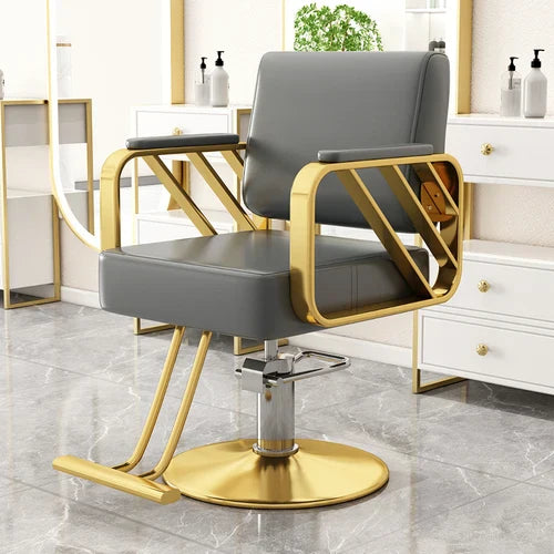 Gold Salon Beauty Barber Chair Luxury Personalized Lifter