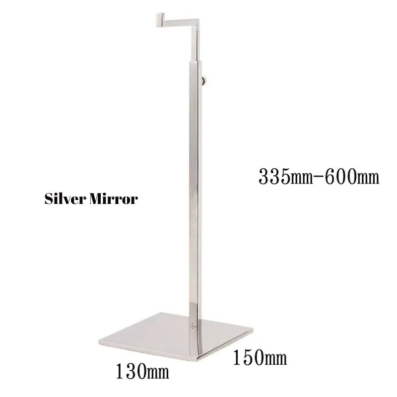 Stainless Steel Single Hook Adjustable Height Handbag Display