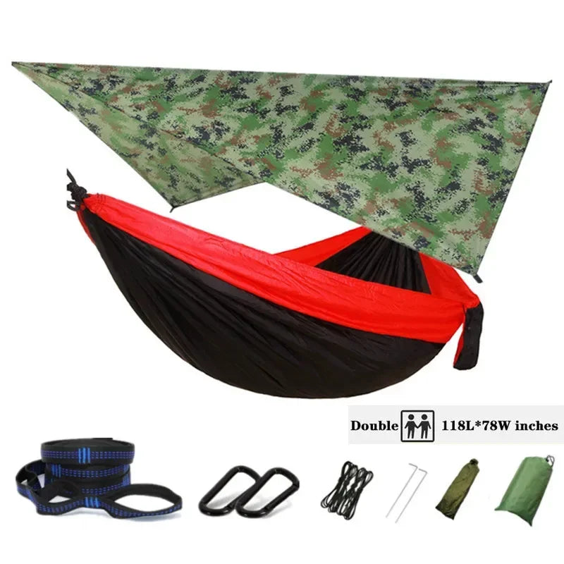 Oversized Double 118inx79in Hammock with Tree Straps and