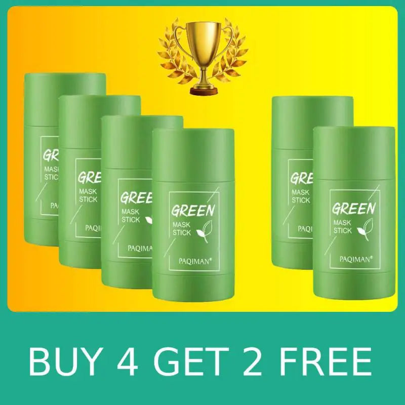 1/2/3/6Pcs Cleansing Green Stick Green Tea Mask Purifying