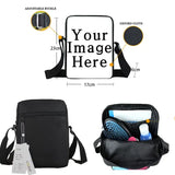 Custom Your Image Name Logo Messenger Bag Women