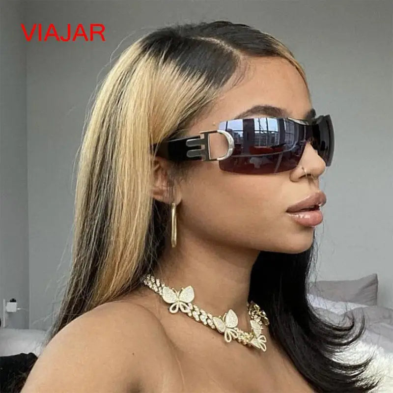 Trendy Y2k Sunglasses Women Men Oversize Designer Brand