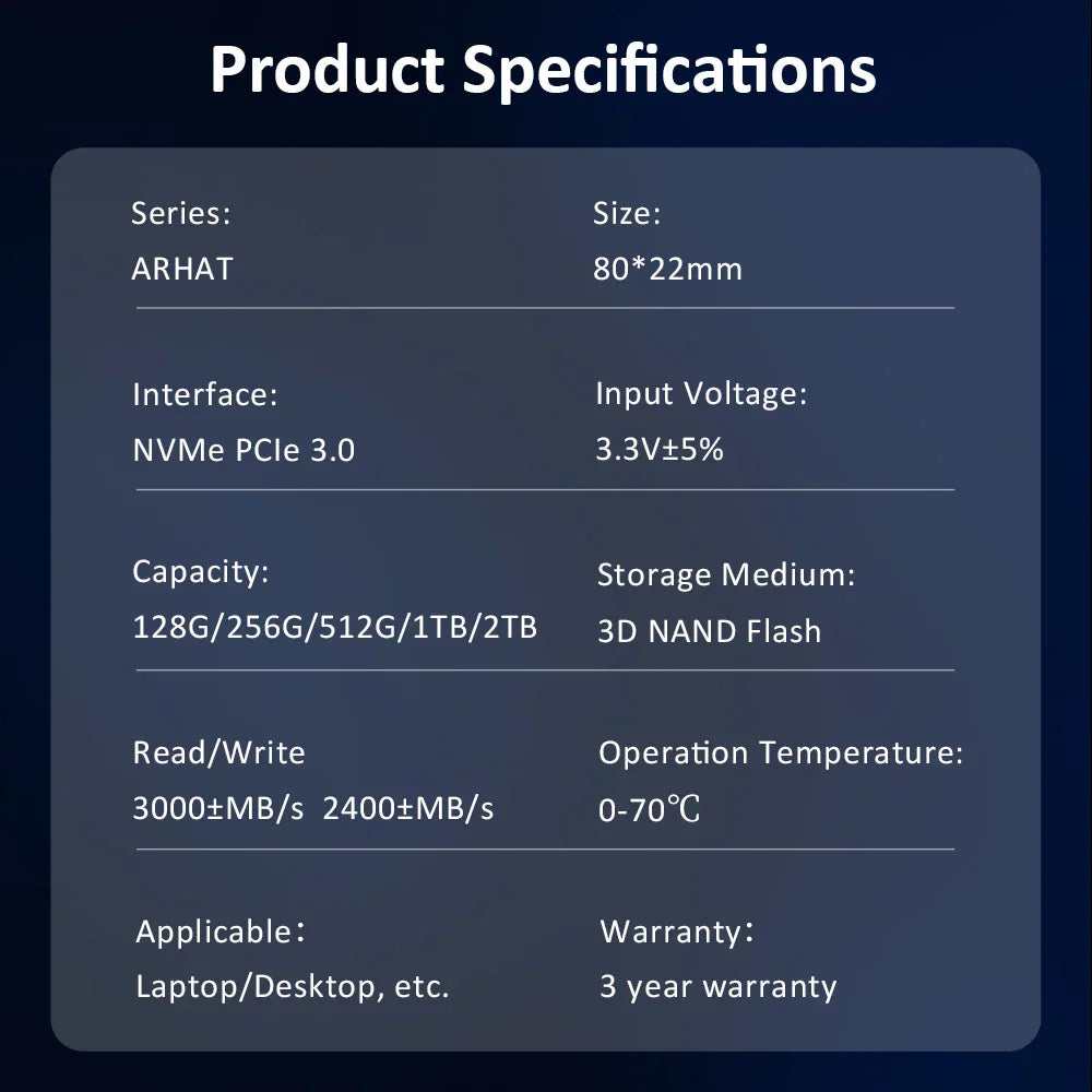 HUADISK SSD NVMe M2 1TB 512GB Internal SSD