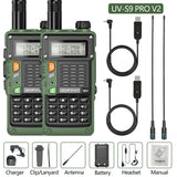 2PCS BaoFeng UV-S9 Pro V2 Walkie Talkie 10KM