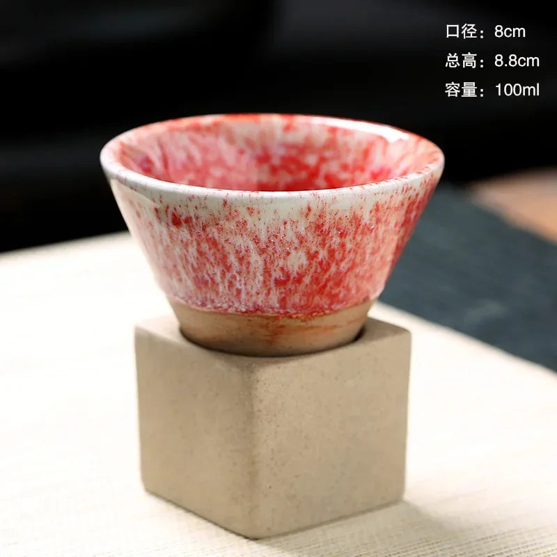 100ML Rough Pottery Teacup Creative Retro Cone Ceramic