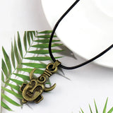 Movie Supernatural Dean Leather Rope Coppery Pendant Necklace