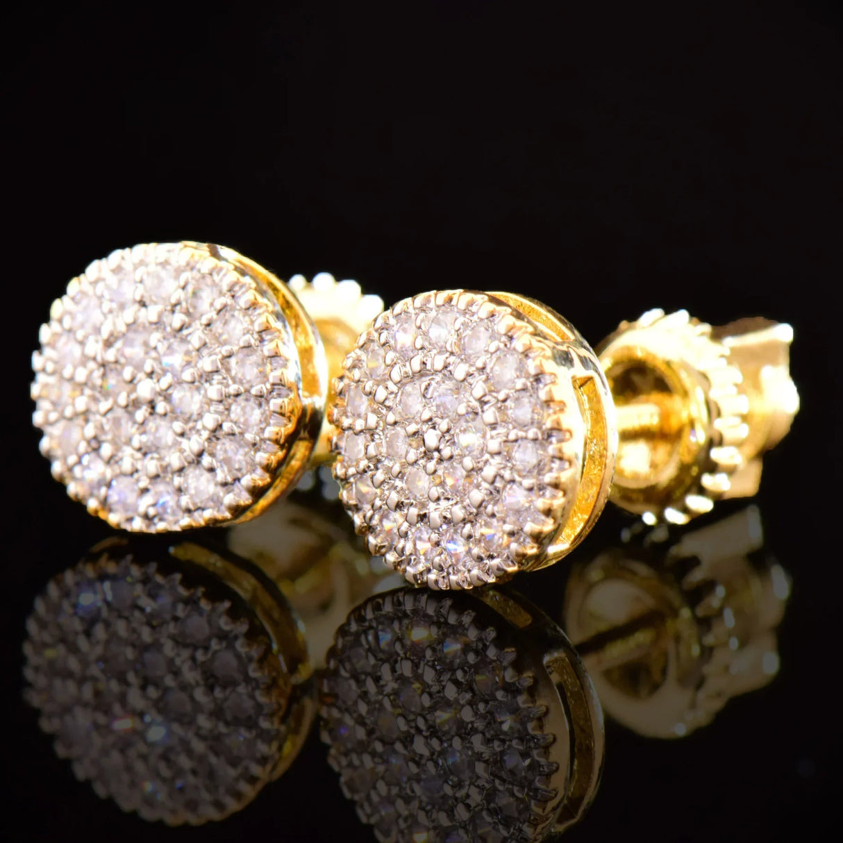 CUC 8MM Round Shaped Screw Back Stud Earring