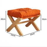 Household Foldable Solid Wood Low Stool Living Room