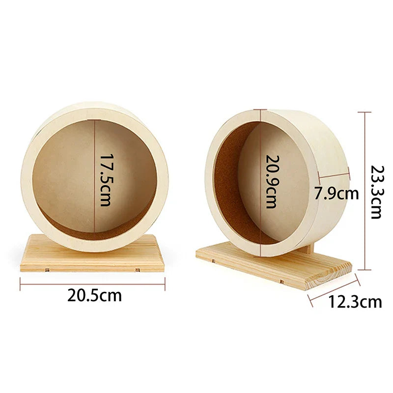 Wooden Running Wheel Training Silent Pet Supplies Gerbil