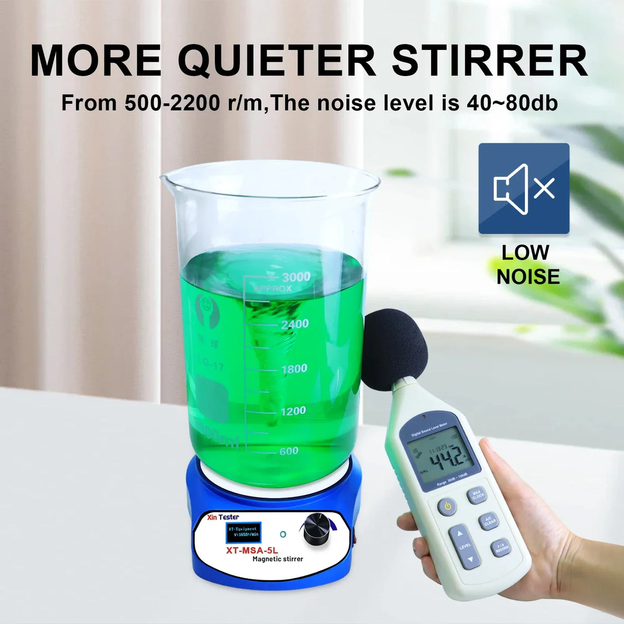 Xin Tester Magnetic Stirrer 3000ml LCD Display,Home/Lab Digital