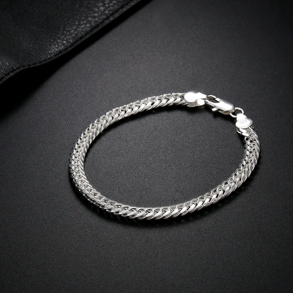 Fashion original 6MM geometric chain man 925 Sterling