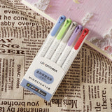 5 Colors/box Double Headed Highlighter Pen Set Fluorescent