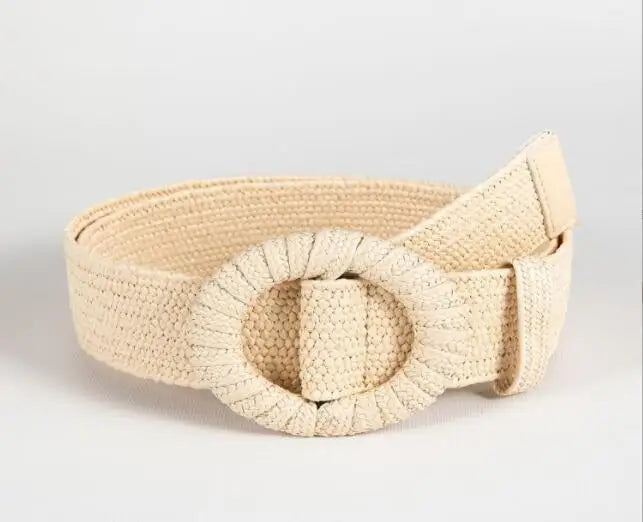 Bohemian Style Hand-woven Black and White Round Buckle