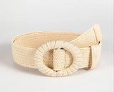 Bohemian Style Hand-woven Black and White Round Buckle