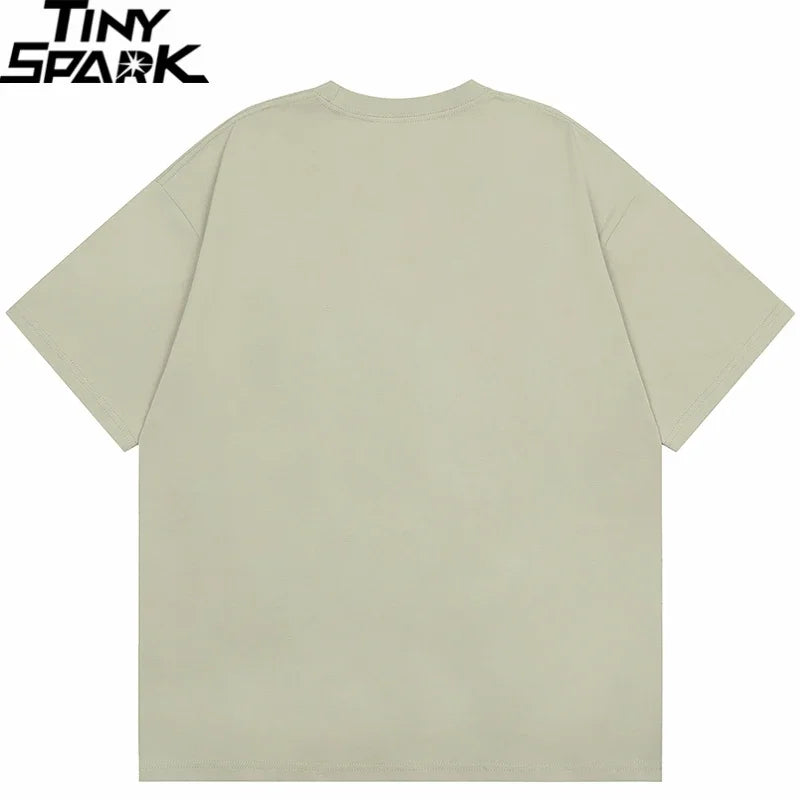 Summer 2024 Men Plain T-Shirt Streetwear 100 Cotton