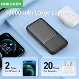 Rocoren Power Bank 10000mAh Portable Charger External Battery