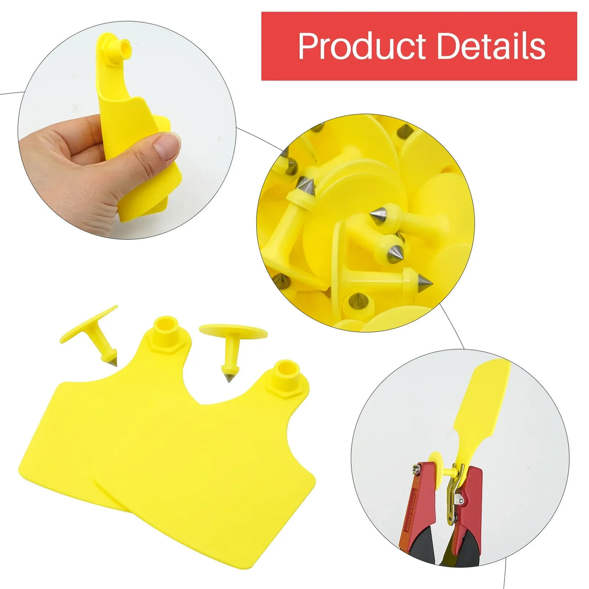 100Pcs Animal Cow Ear Tag Identification Card Label