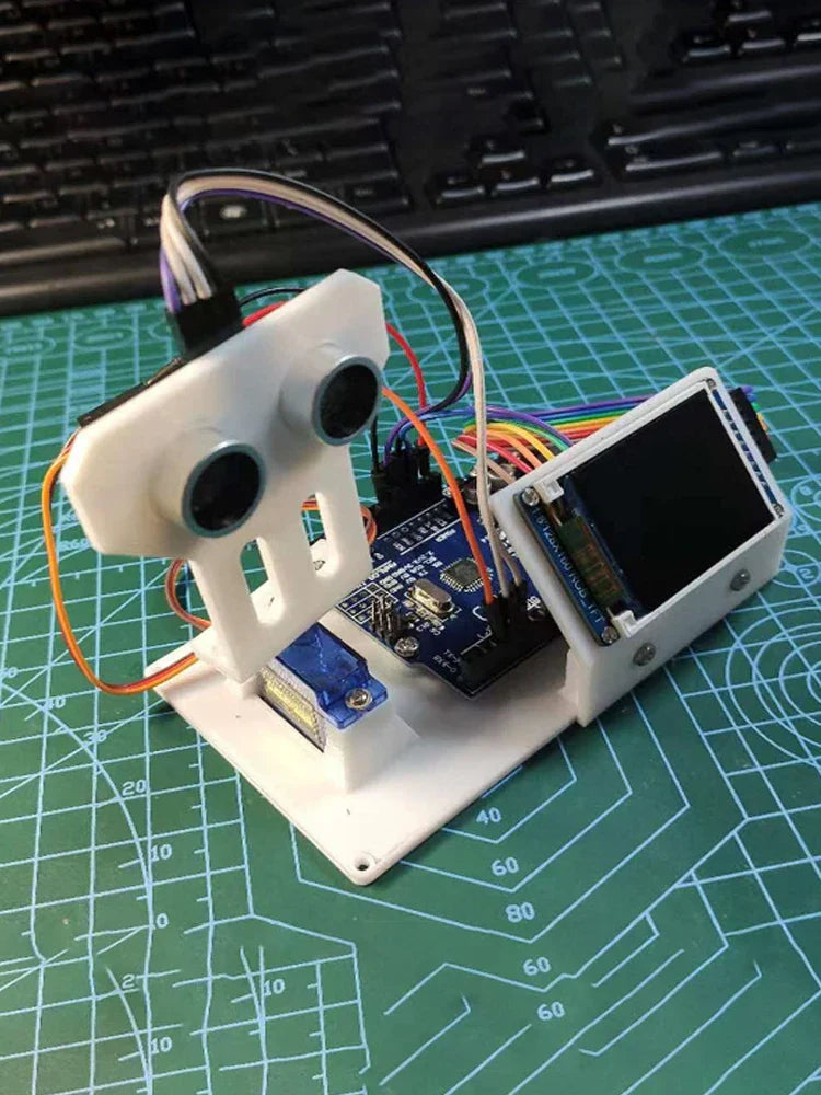 3D Printing Mini Radar Detection Robot With 1.8