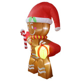 2.5M Inflatable Christmas Decorations Giant Gingerbread Man Xmas