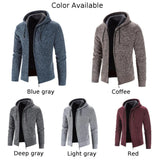 Mens Autumn Winter Warm Thick Fur Lined Hooded