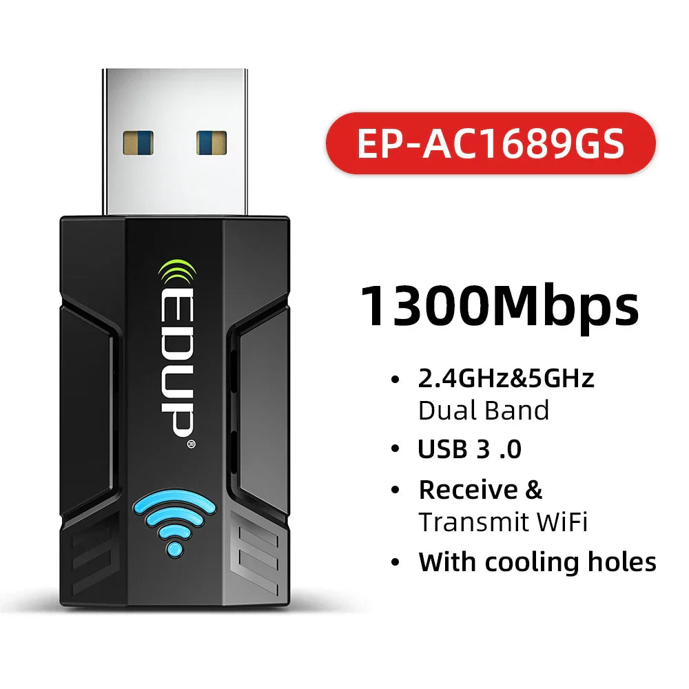 EDUP 1300Mbps Mini USB WiFi Adapter Dual Band