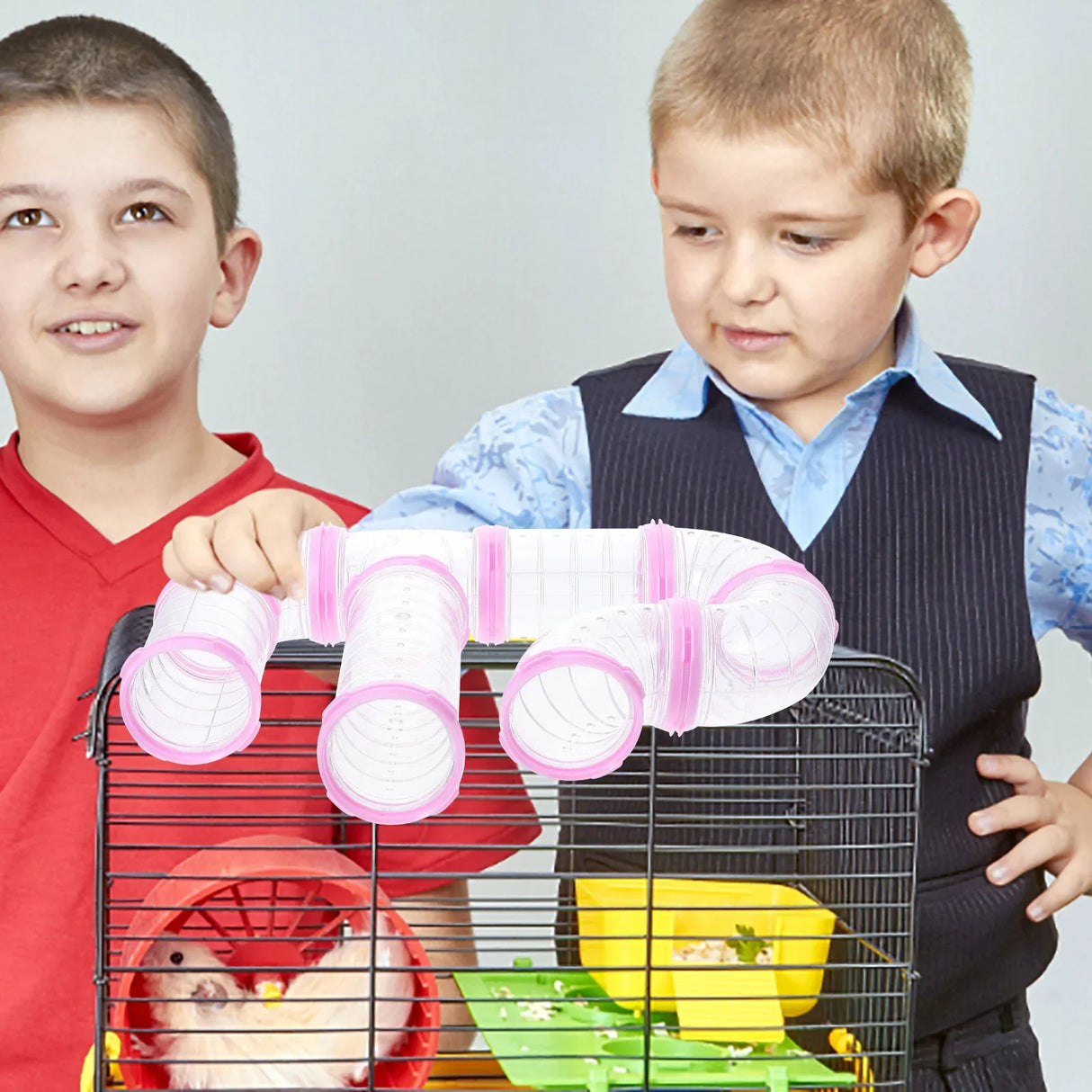 Hamster Tubes Glider Tool Cage Pink Hideaway Maze