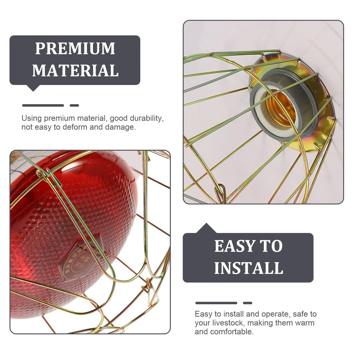 Heat Lamp Livestock Cage Heating Supply Pet Warming