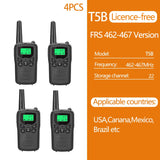 2/4/6 PCS ABBREE Walkie Talkie PMR/FRS UHF Mini