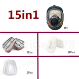 Protective mask, spray painted, chemical fire protection, wide