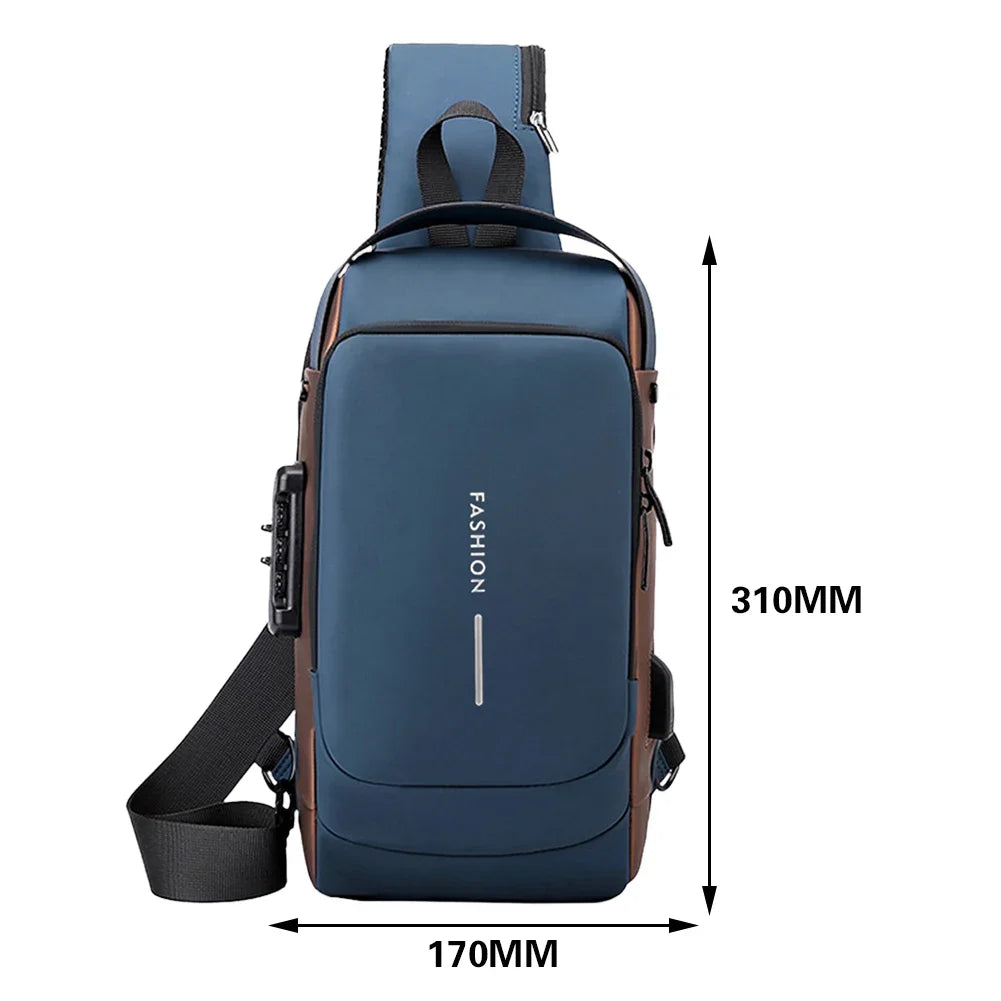 Antitheft Tape Bag Portable Backpack with USB Charging